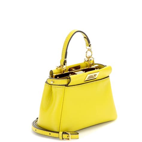 fendi micro peekaboo yellow|Fendi peekaboo snakeskin.